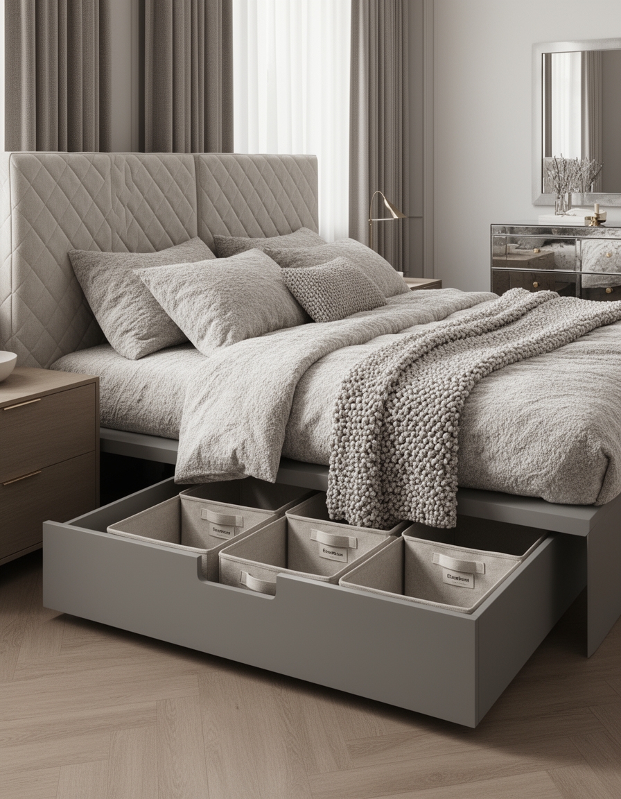 under bed storage solutions organized