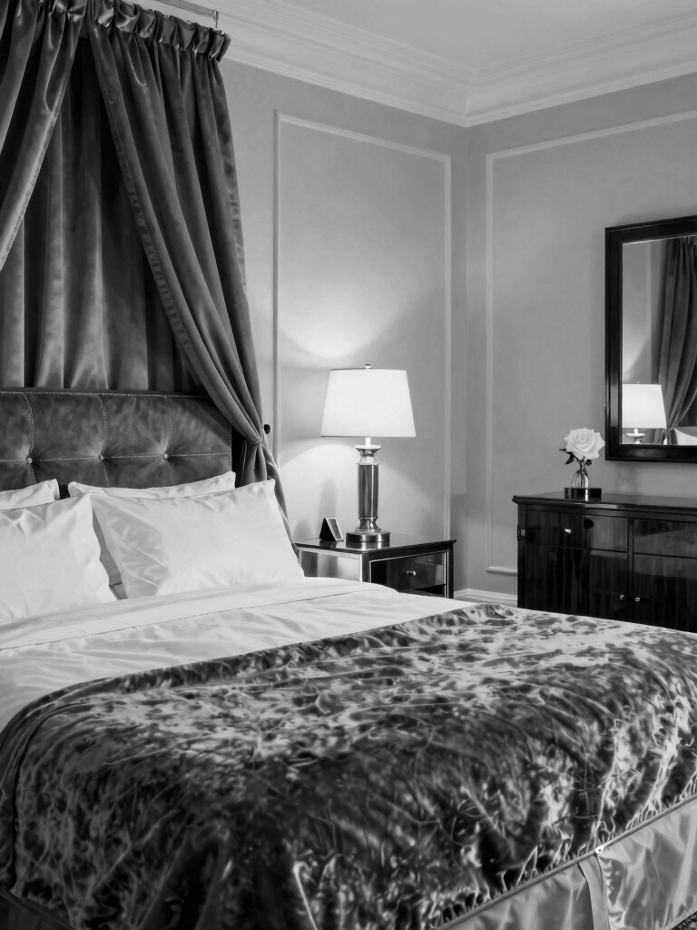 velvet enhances monochrome elegance