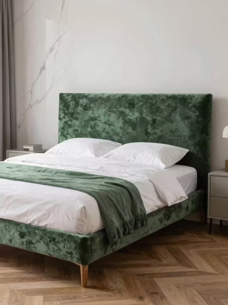 vibrant green bed designs