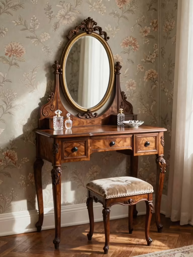 vintage inspired bedroom vanity ideas