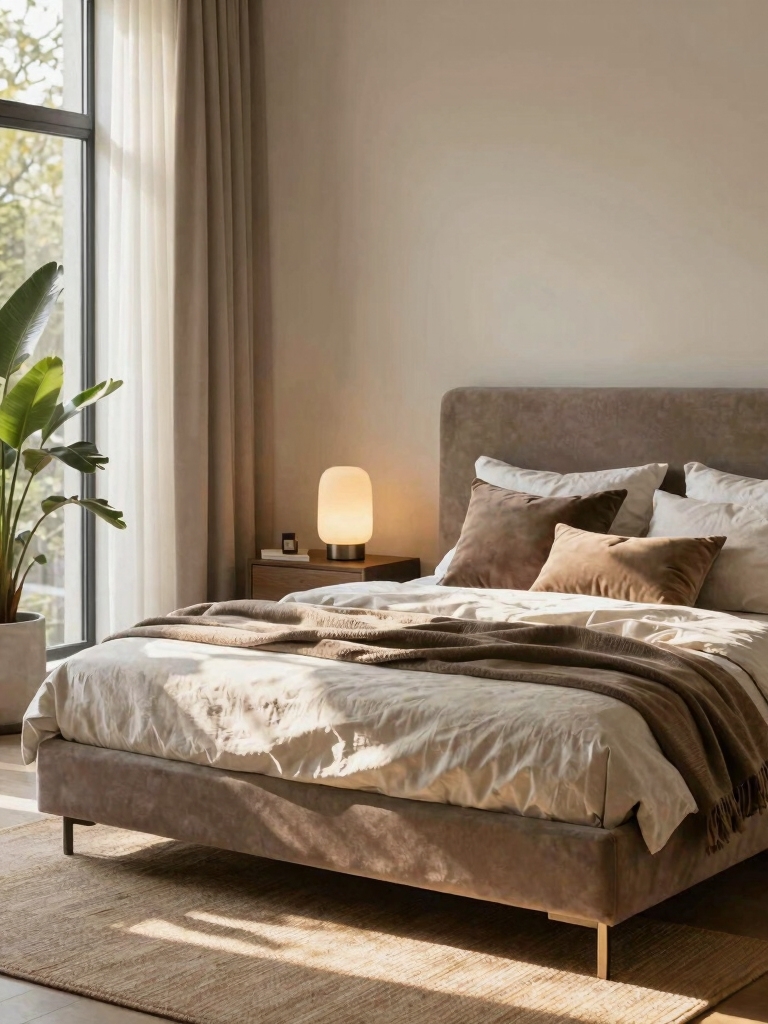 warm calming layered lighting