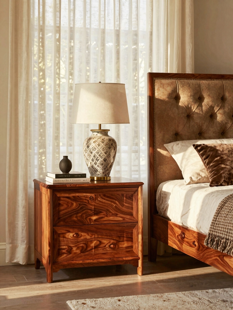 warm cherry nightstands essentials