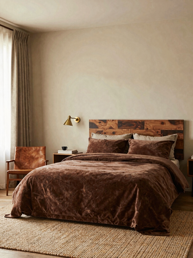 warm grounding bedroom atmosphere
