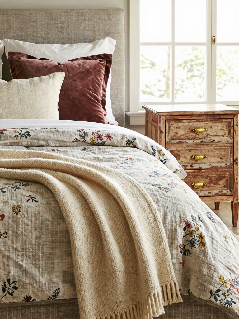 warm inviting bed textures
