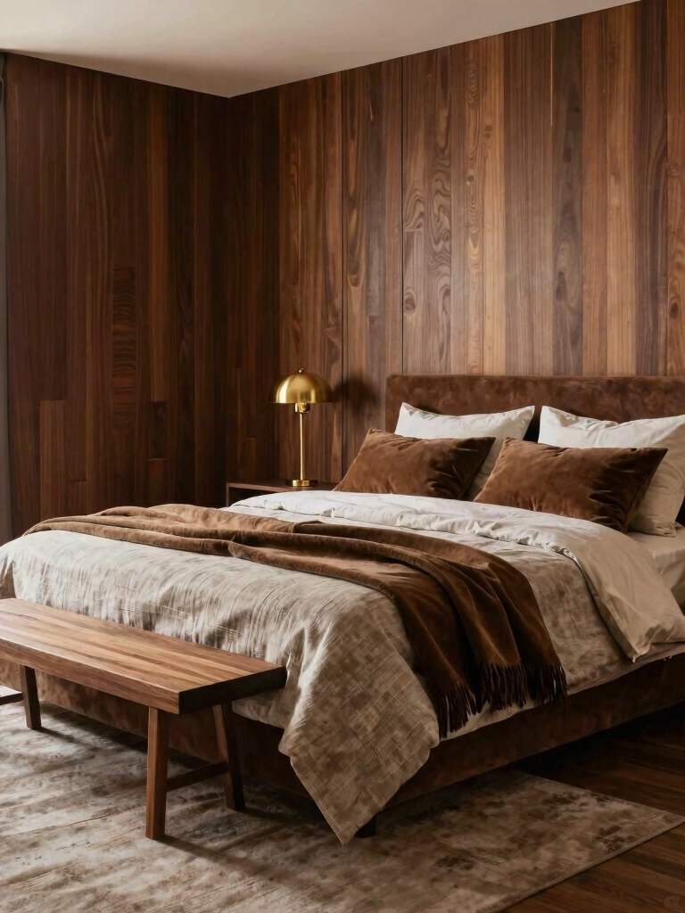 warm wood and caramel elegance