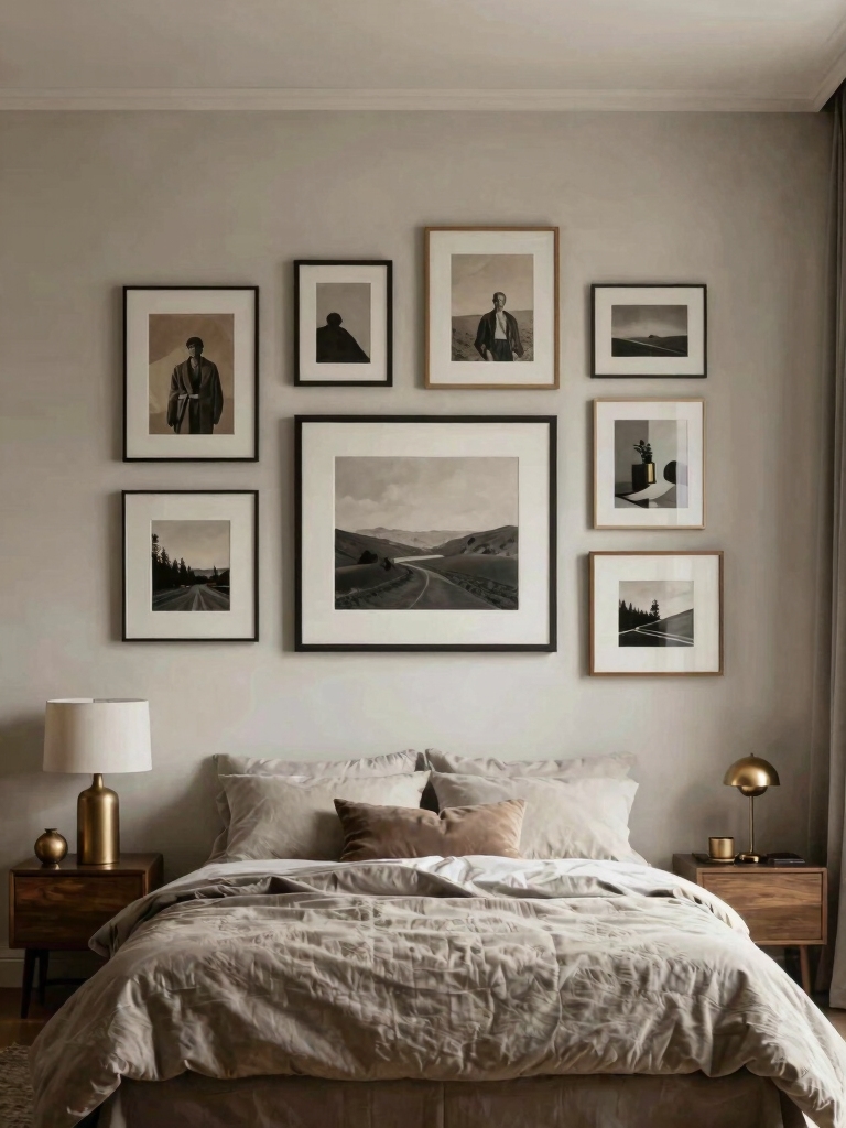 balanced and cohesive gallery wall