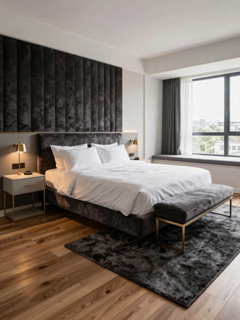 bed placement in l shaped rooms