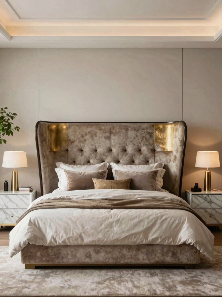 bold headboard defines style