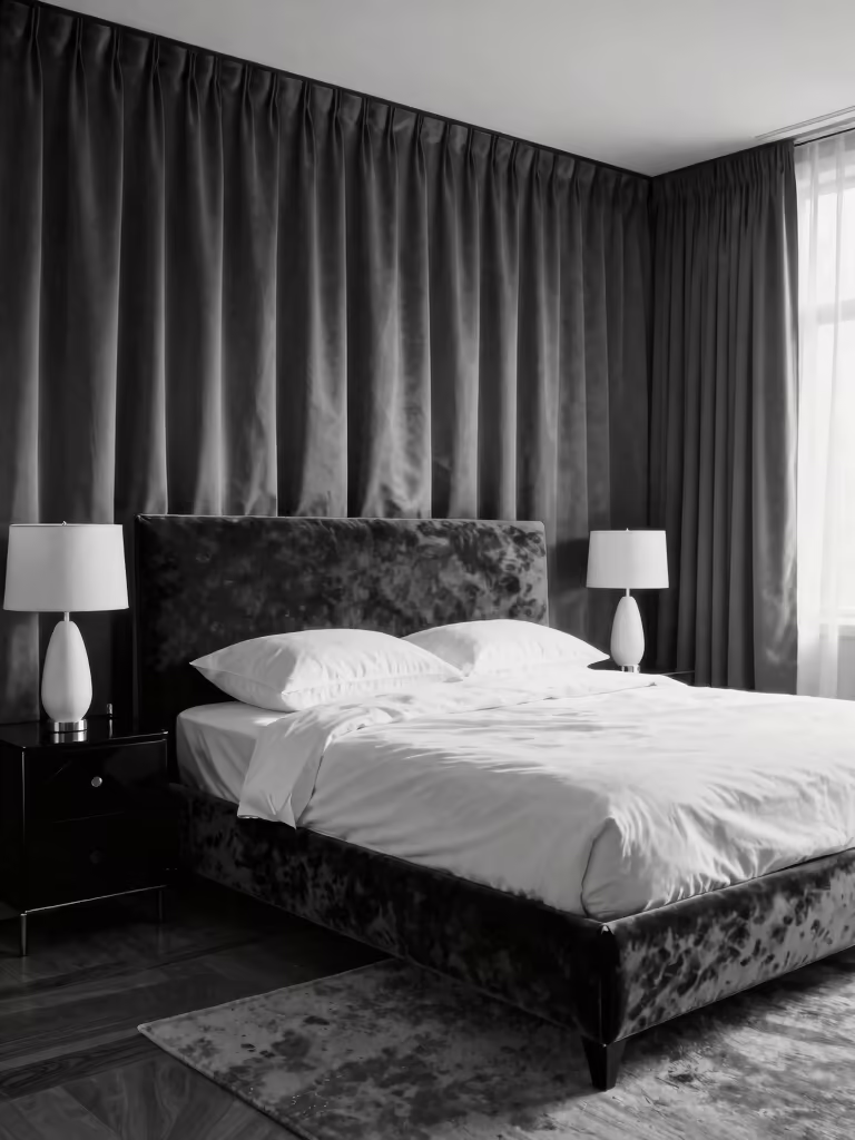 bold monochrome bedroom designs