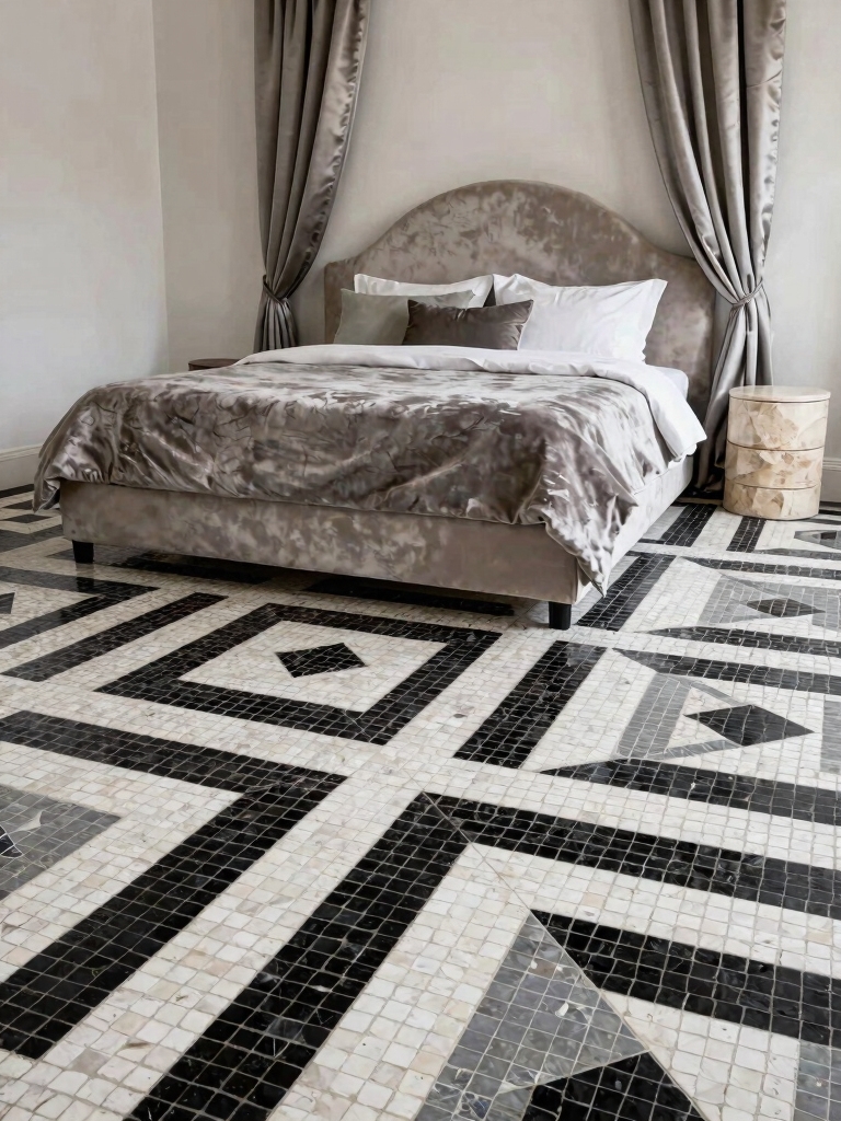 bold patterned bedroom transformation