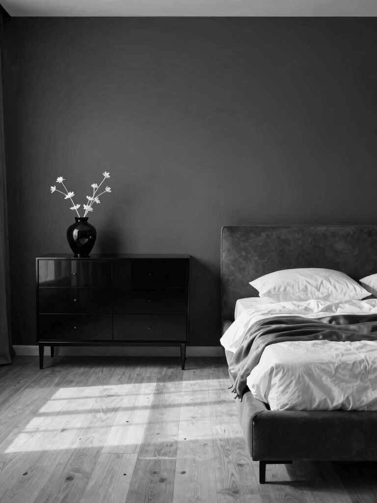 bold refined black and white decor