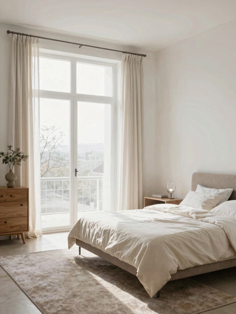 bright airy bedroom design