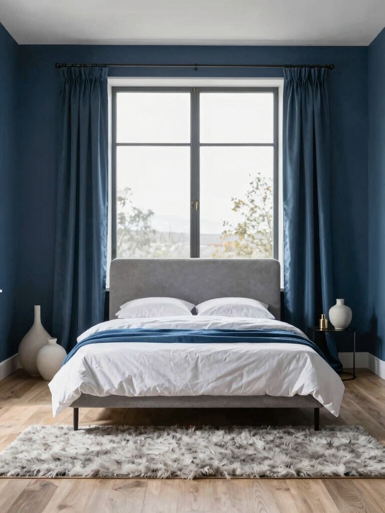 calm blue room design