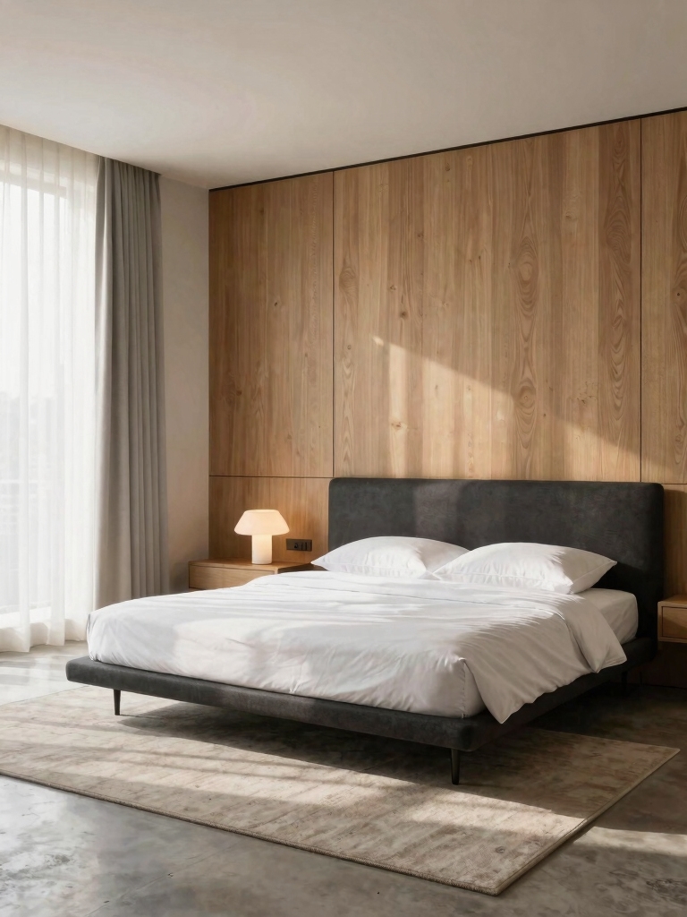 calm minimalist bedroom design