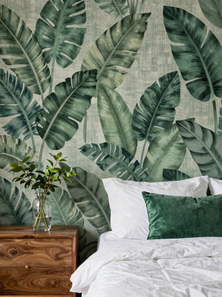 calming botanical wallpaper designs