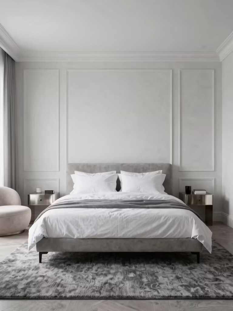 calming grey and white retreat