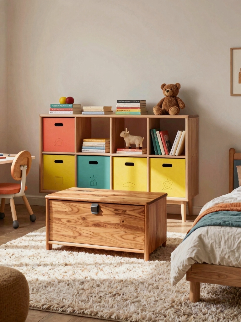 colorful safe kids storage