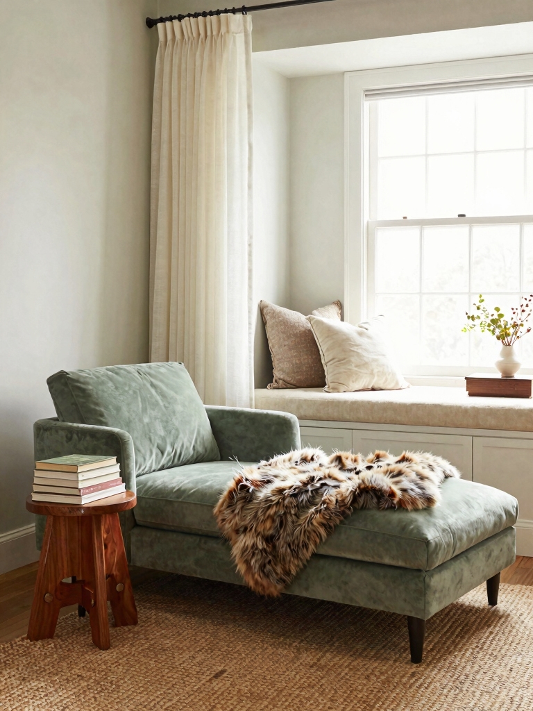 comfortable inviting reading nook