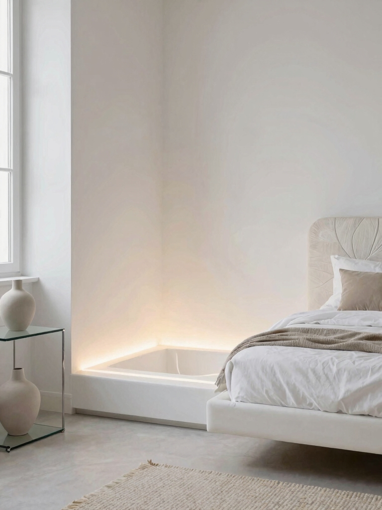 cozy illuminated bed corners