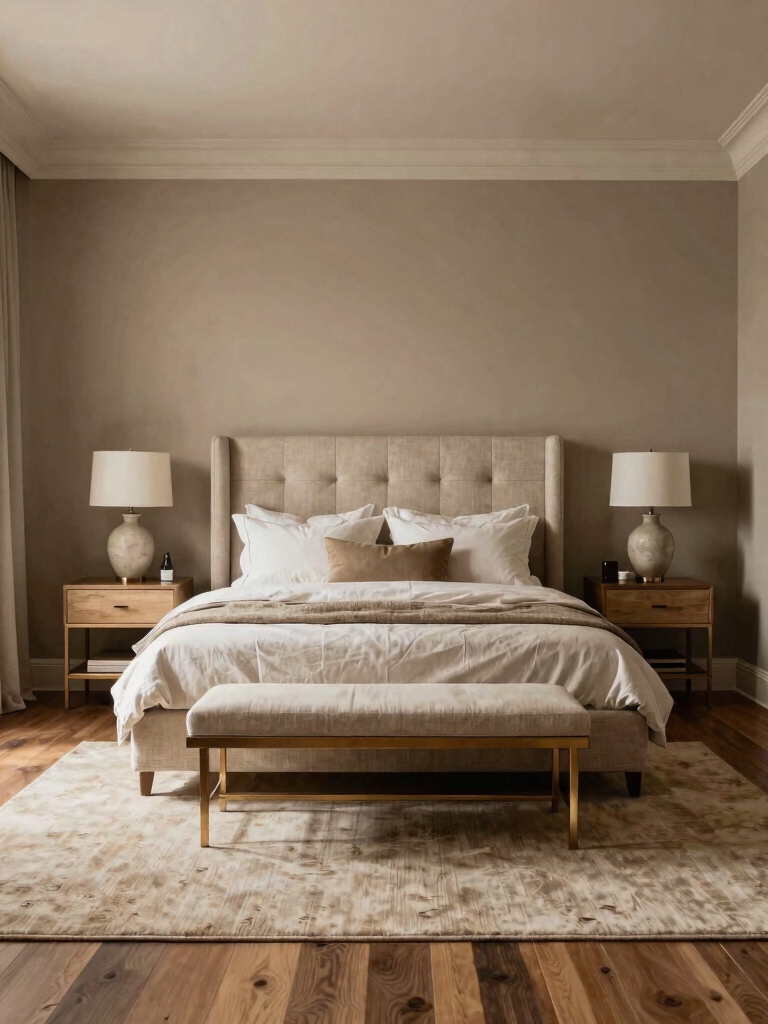 cozy neutral bedroom palette