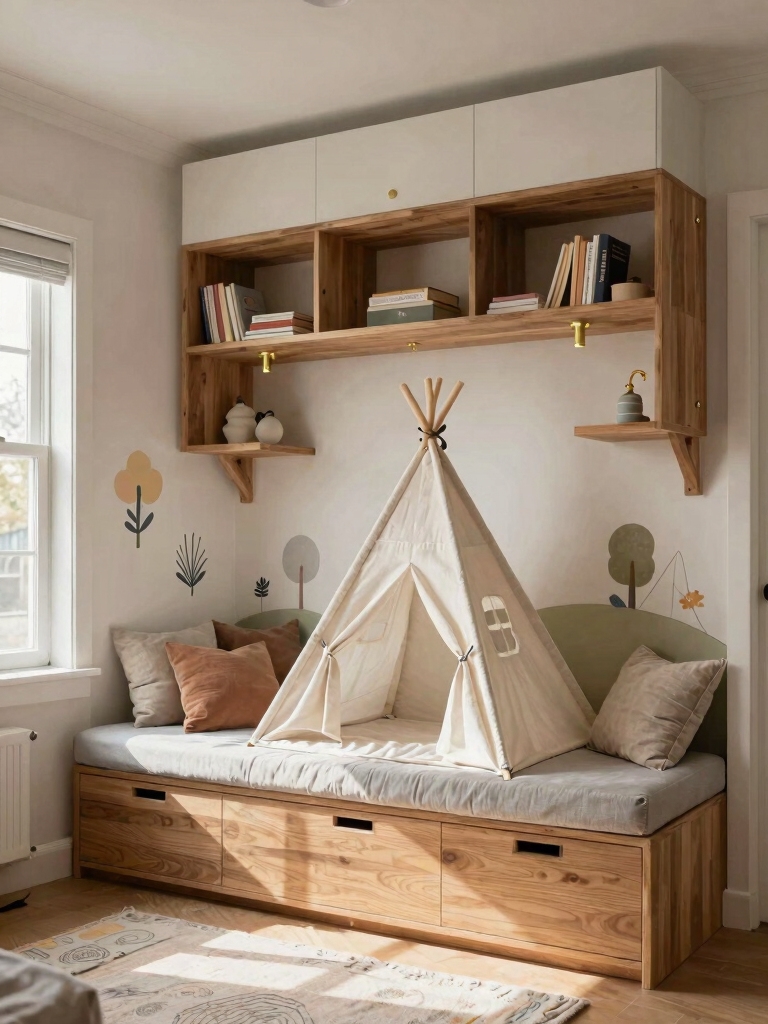 cozy nook with flexible storage
