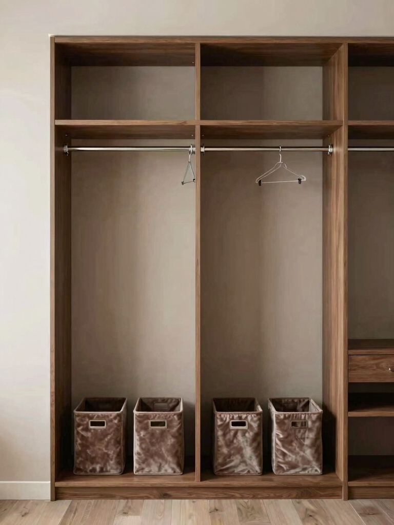 double rods organized closet
