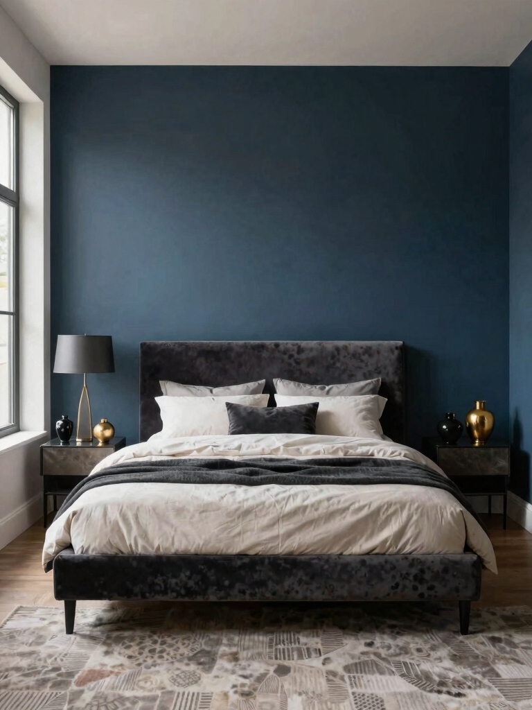 dramatic charcoal and indigo