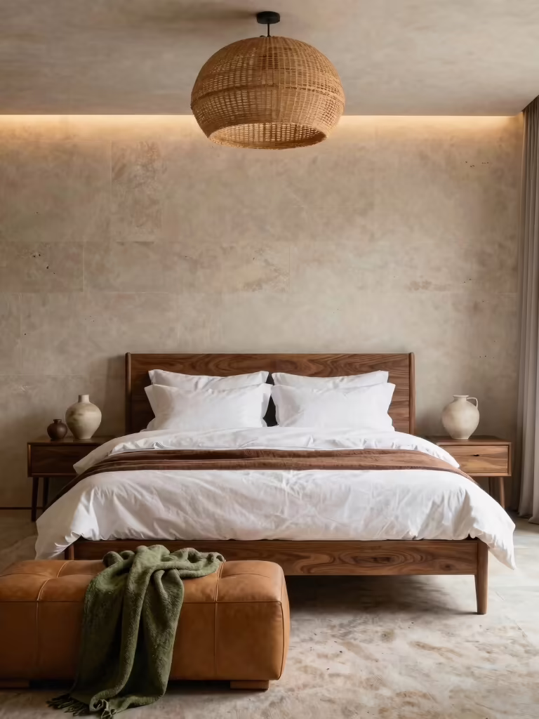 earthy brown and white retreat
