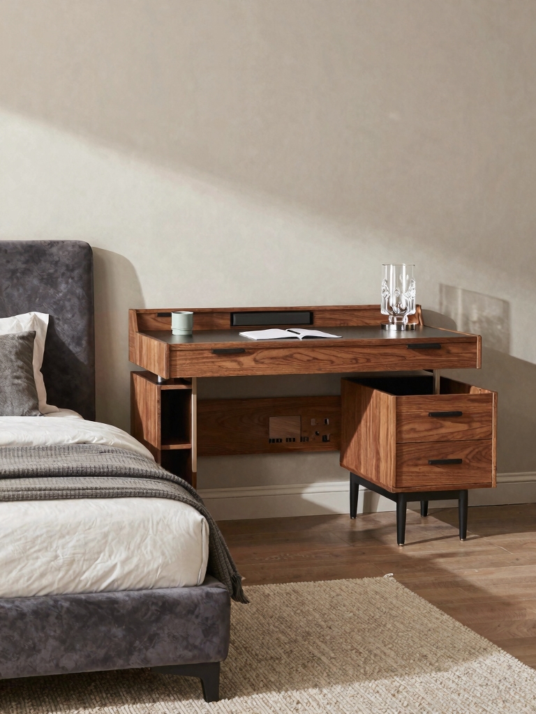 efficient bedroom desk placement