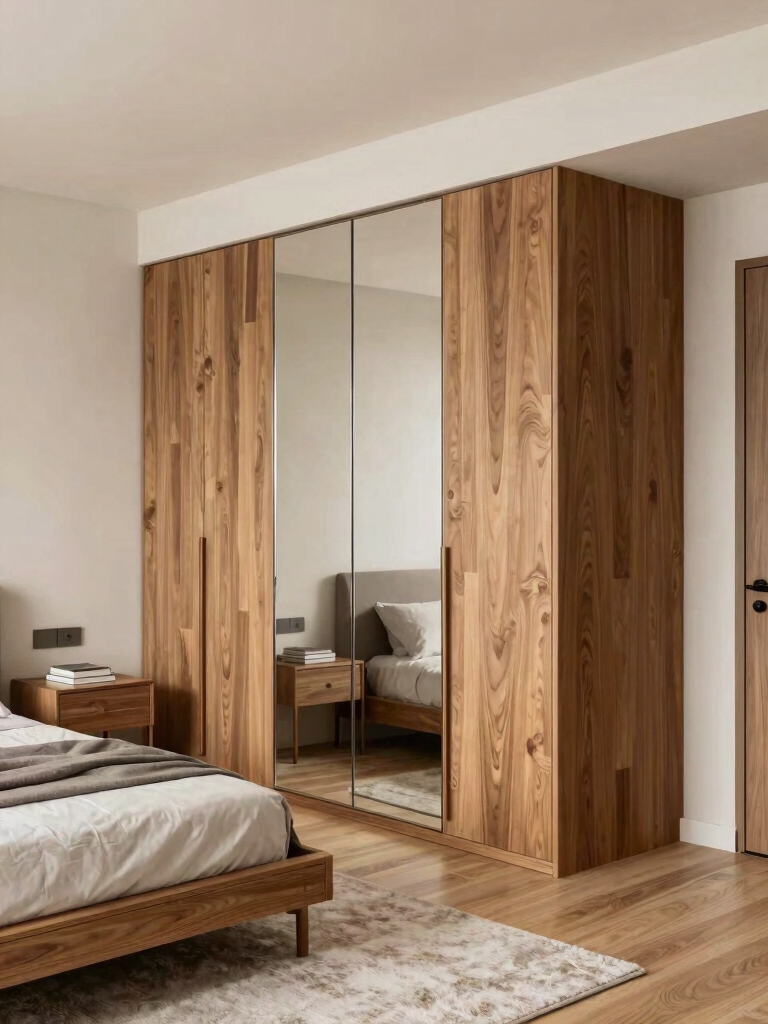 efficient small wardrobe zoning