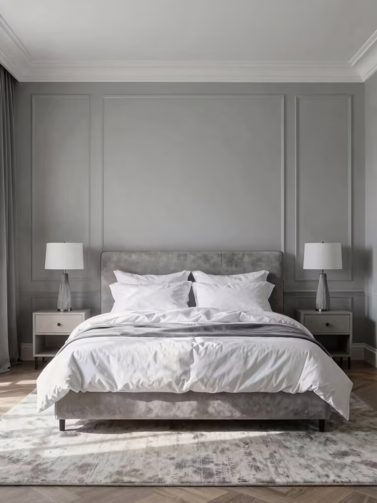 elegant grey and white decor
