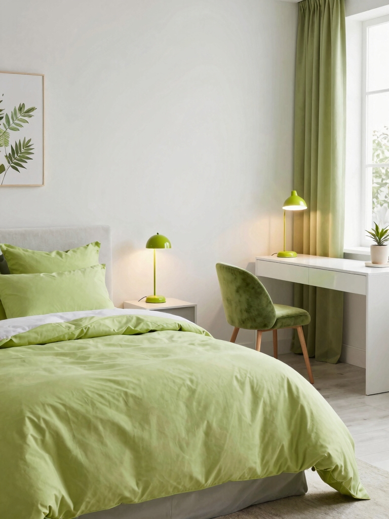 energizing chartreuse home accents