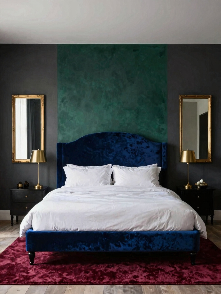 jewel toned luxe room transformation