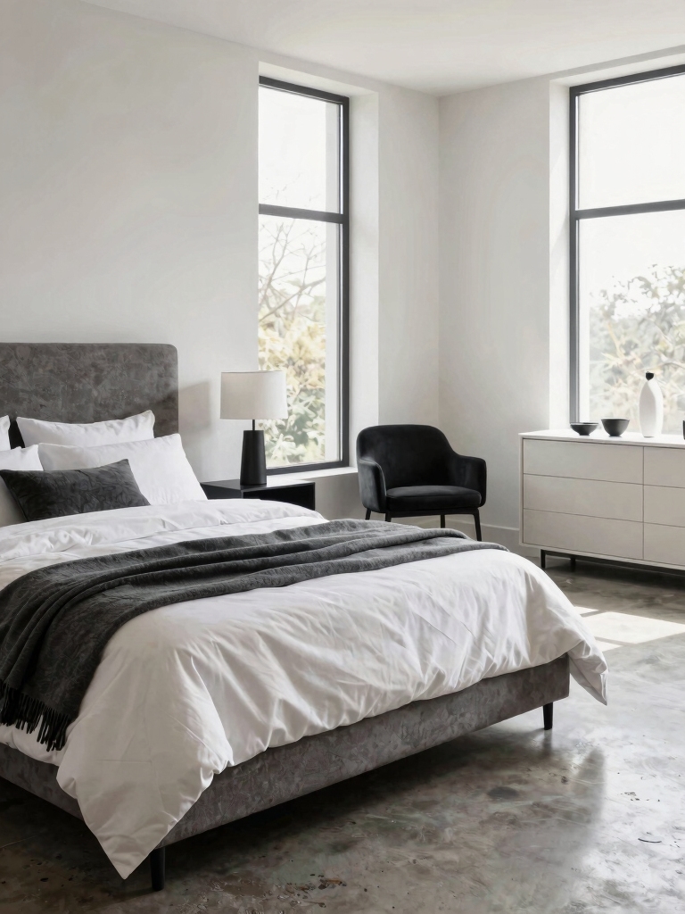 layered neutral bedroom tranquility