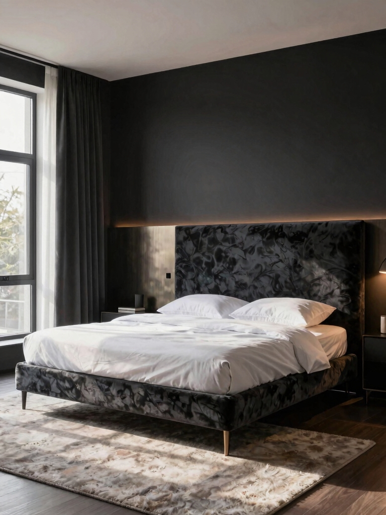 layered warm black interiors