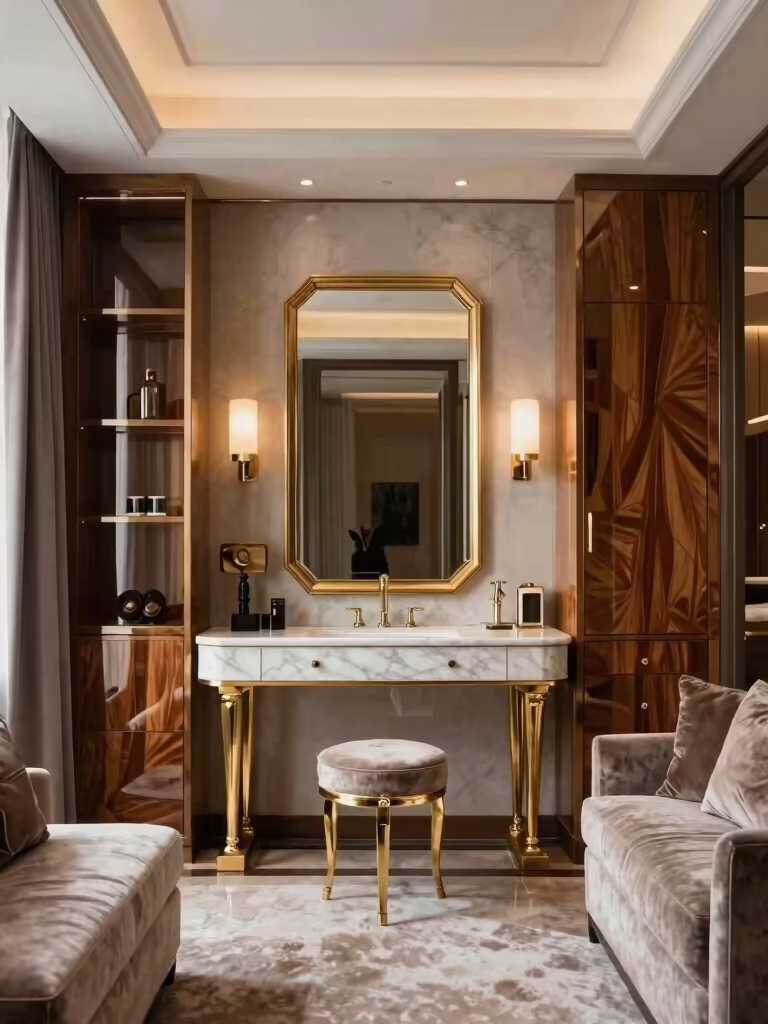 luxe bedroom vanity designs
