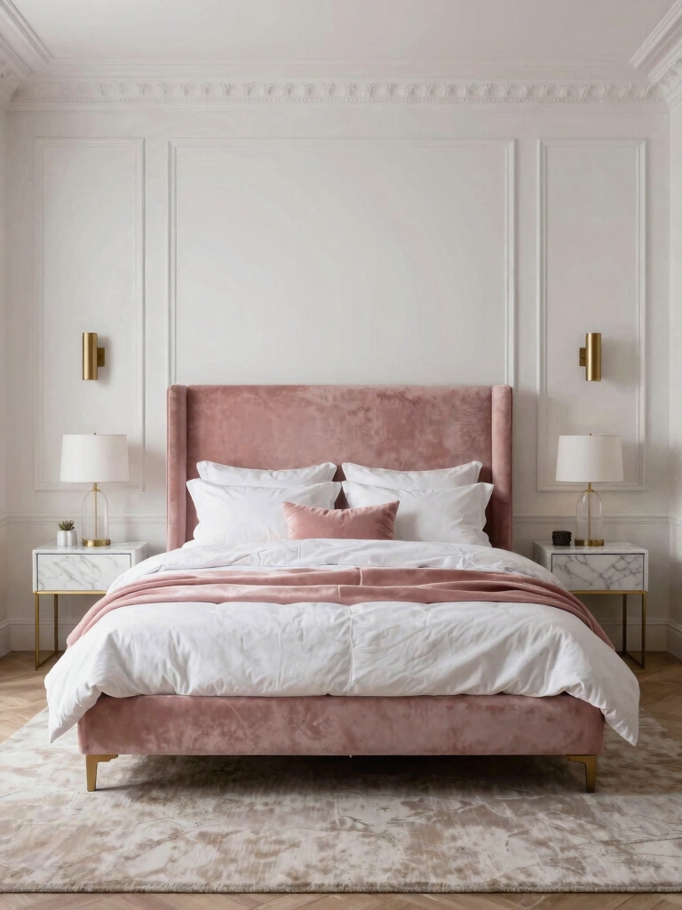 luxe pink white design palette