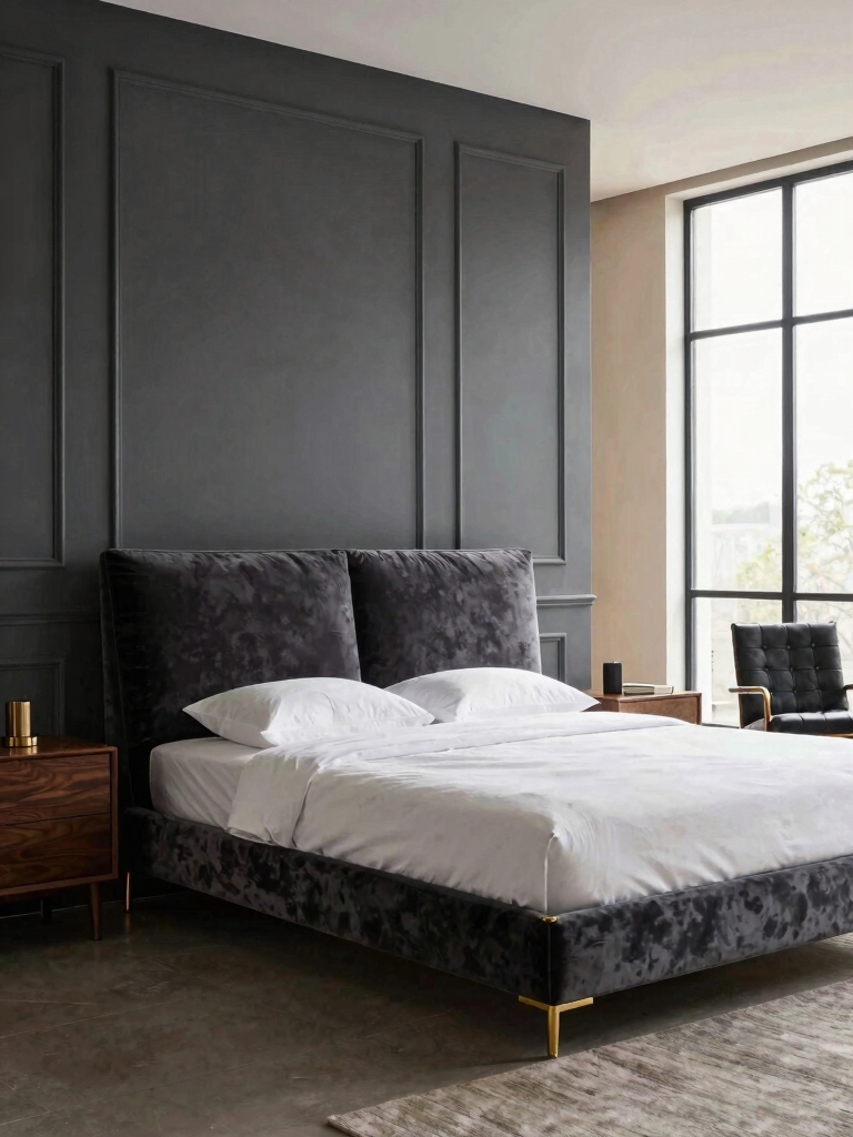 masculine refined bedroom design