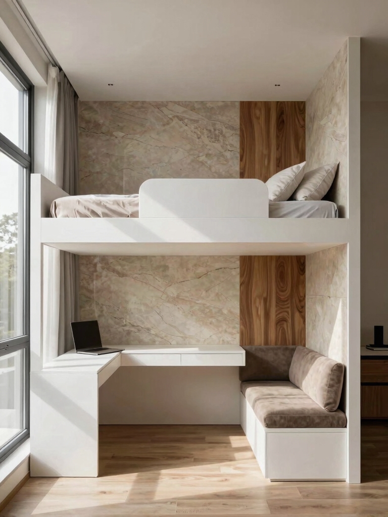 maximize space with lofted beds
