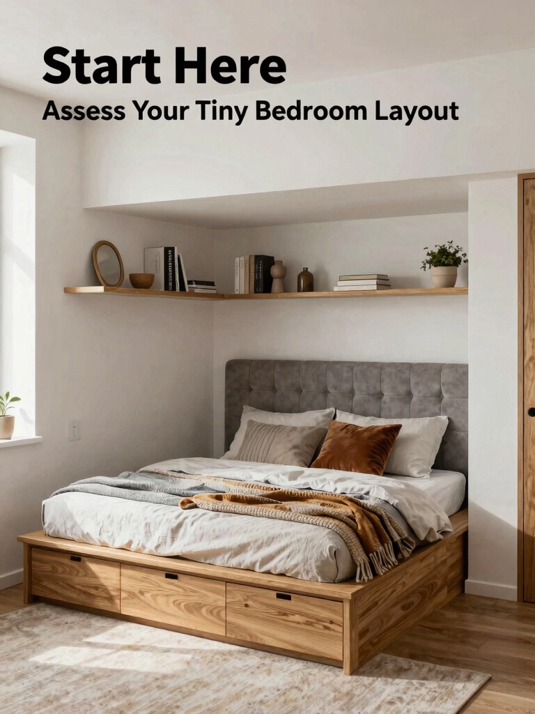 maximize tiny bedroom functionality