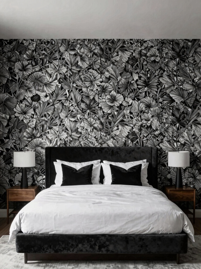 monochrome wallpaper design tips