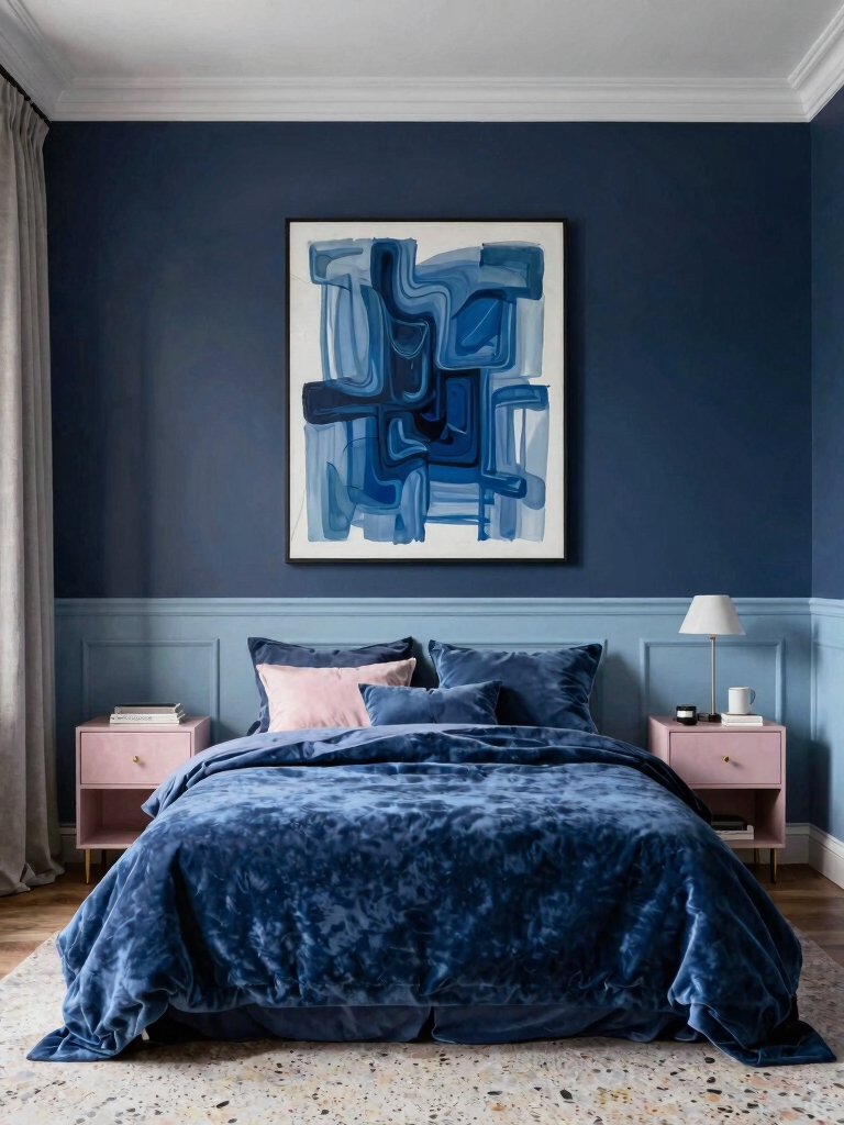 navy accents soft neutrals