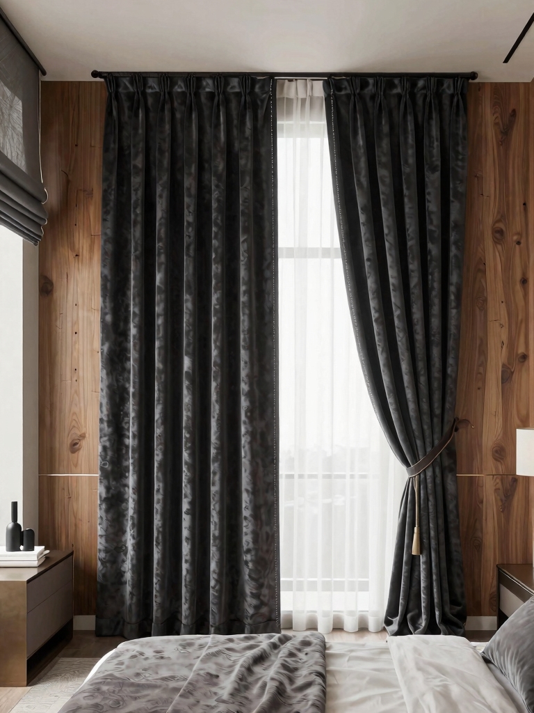 polished master bedroom curtains