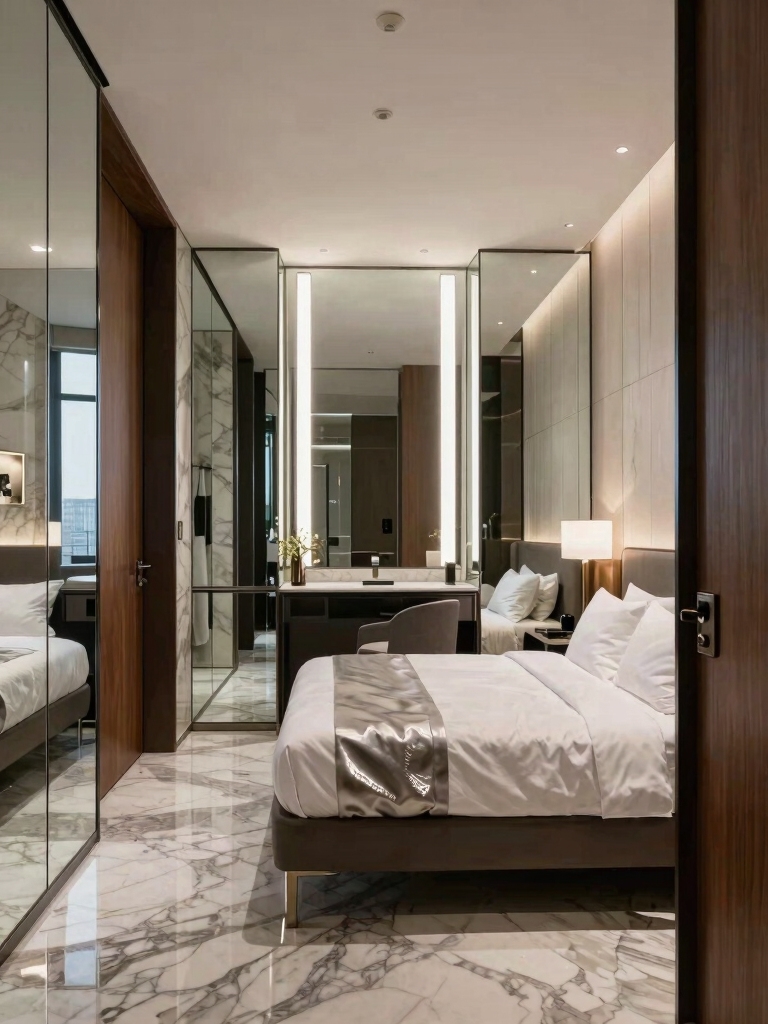 reflective surfaces enhance space