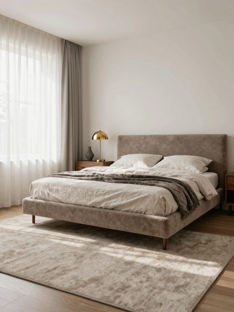 rug placement for spaciousness