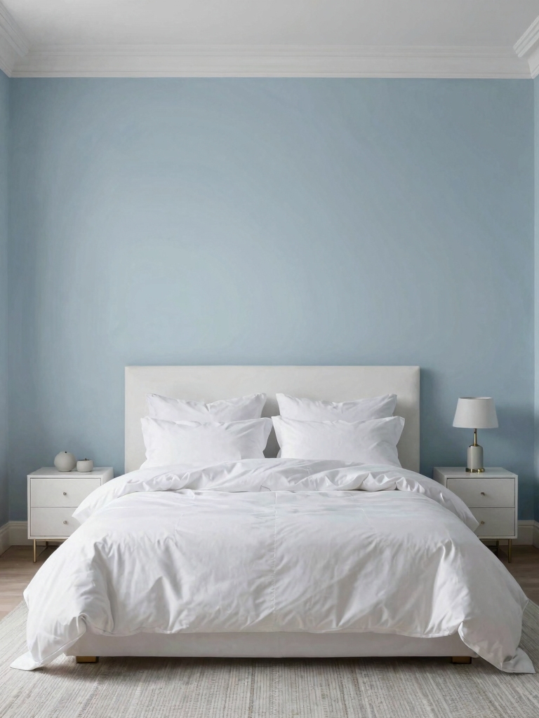 serene blue and white
