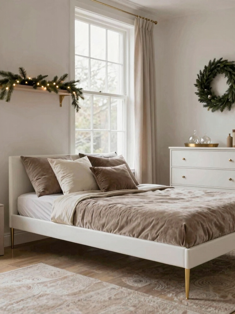 serene festive bedroom makeover