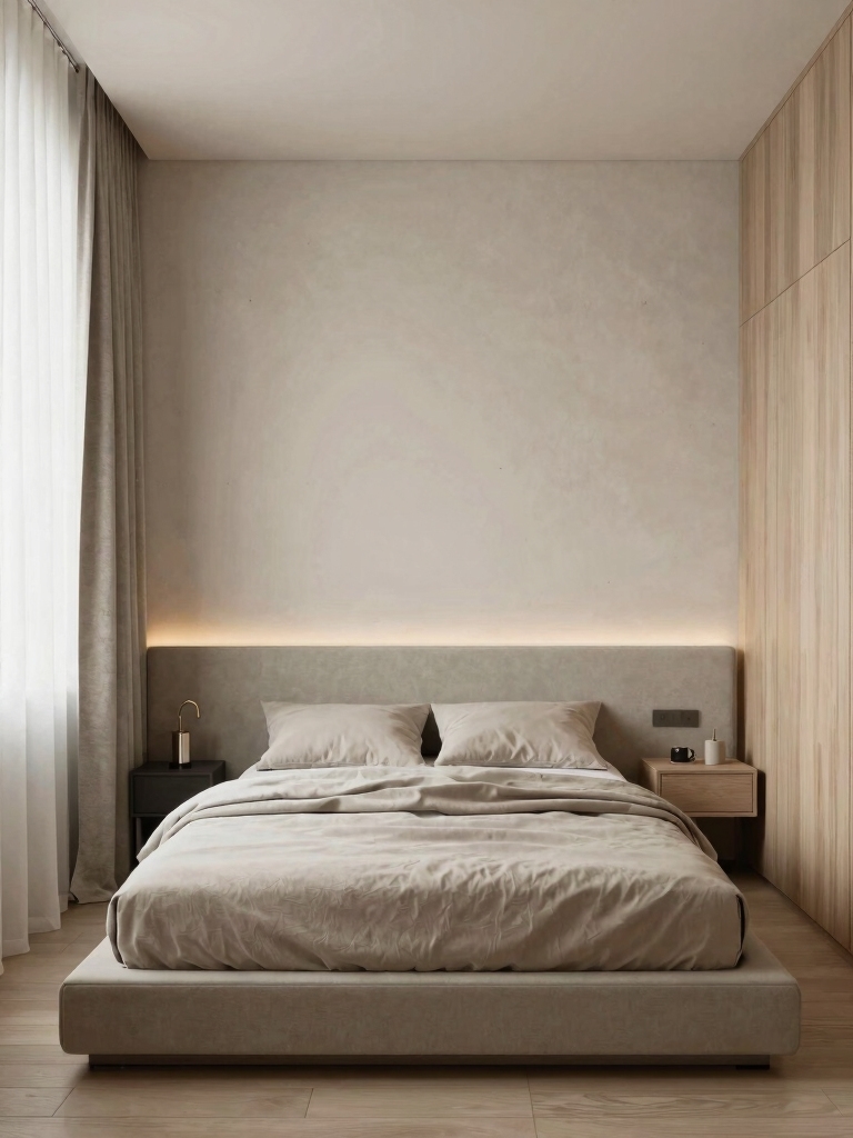 serene small bedroom aesthetics