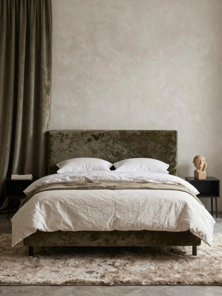 serene textured master suite