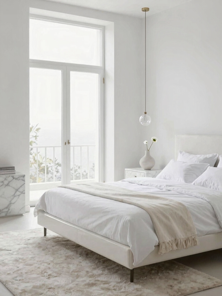 sleek white surfaces elegance